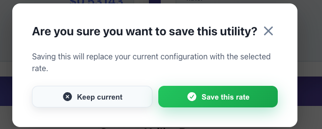Click rate card to save